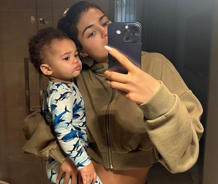 Kylie Jenner publicly unveils her 11-month-old son's face and reveals regret over naming him 'Wolf 4