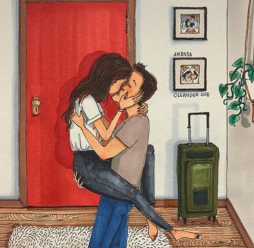An artist draws sincere illustrations about her relationship, inspiring desire for true love 1