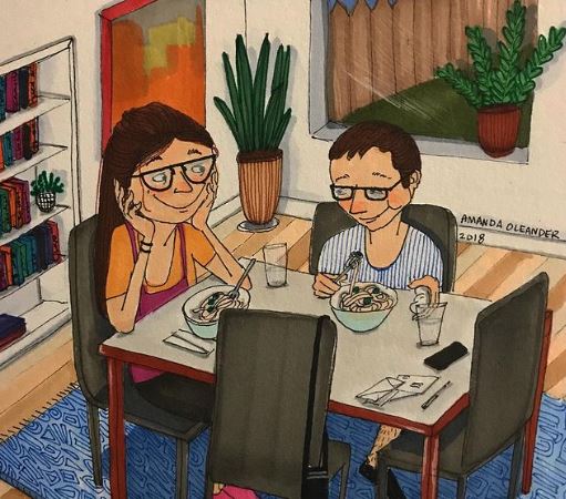 An artist draws sincere illustrations about her relationship, inspiring desire for true love 9