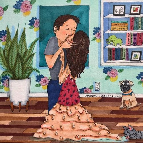 An artist draws sincere illustrations about her relationship, inspiring desire for true love 10