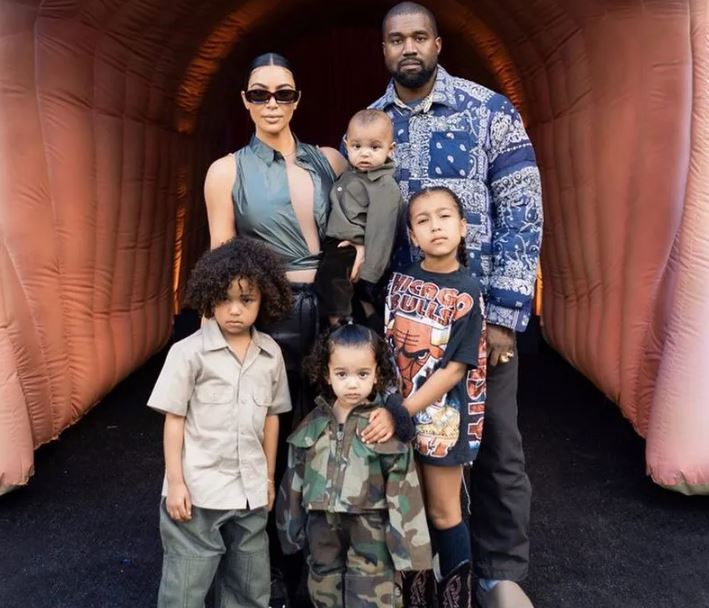 Kim Kardashian's daughter caught holding hands with Kanye West's new wife 3