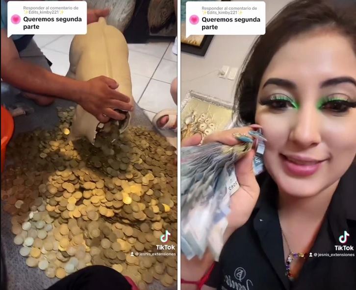 Man smashes piggy bank after 2 years, surprises everyone by flaunting cash 3