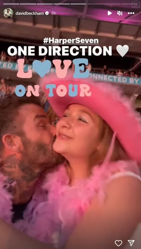 David Beckham shares sweet clip kissing daughter Harper on the lip, stirs strong feelings online 2
