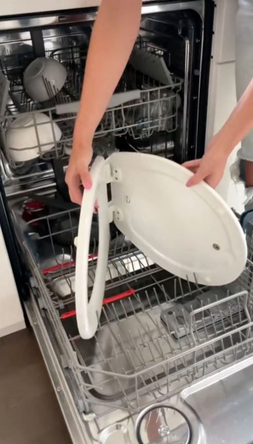 Man puts toilet seat in the dishwasher for 'easy clean' dirty plates 3