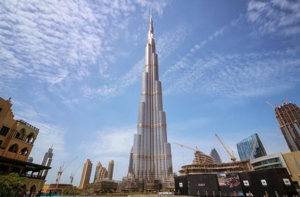 The Burj Khalifa in Dubai, UAE.