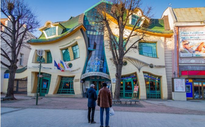 The Crooked House in Sopot, Poland.