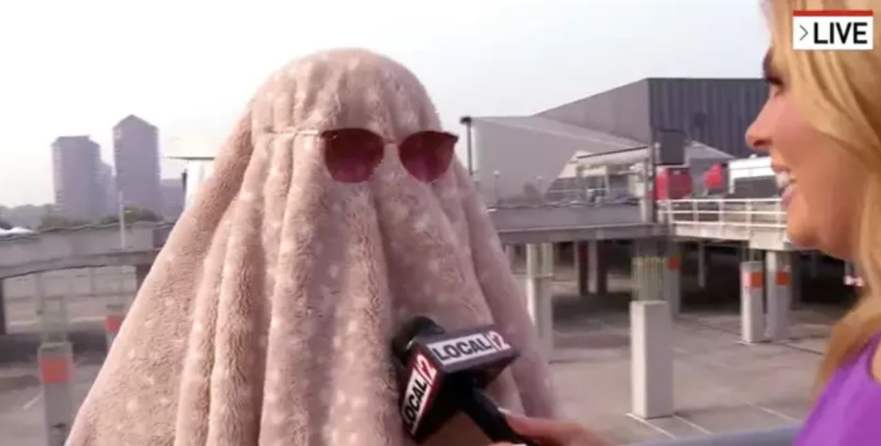 Woman disguised as a 'ghost', attendees Taylor Swift concert after calling in sick to work 3