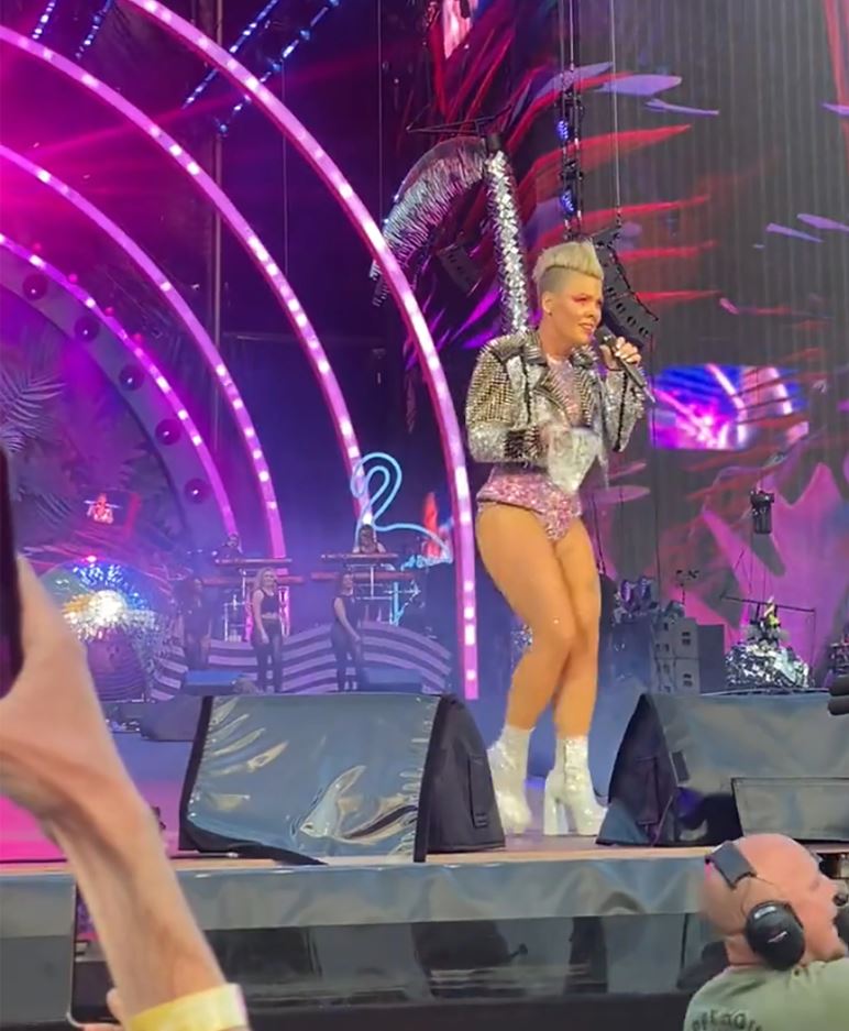 Singer Pink stunned as fan throws mother's ashes on-stage during her performance in London 1