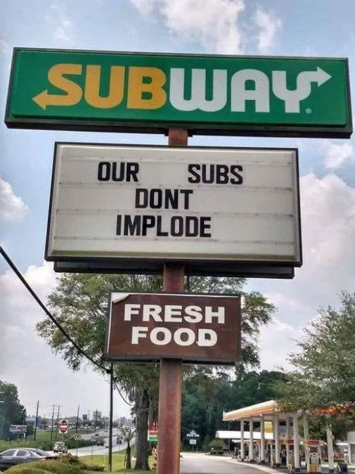 Subway restaurant criticized after putting 'Titanic' distasteful joke on sign 1