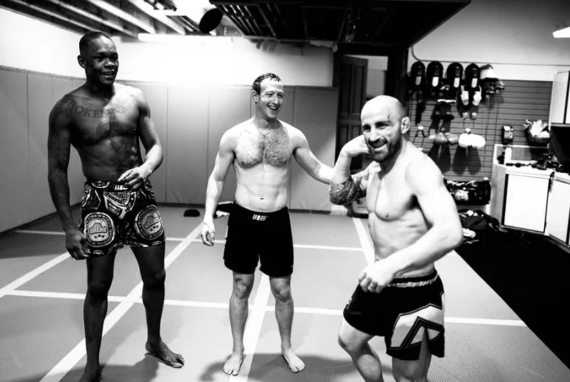 Mark Zuckerberg shows off ripped physique after training with UFC stars: Israel Adesanya, Alexasder Volkanovski 3