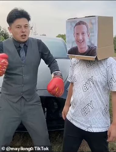 Musk's Chinese doppelganger shared hilarious videos of 'knocking out' Mark Zuckerberg 3