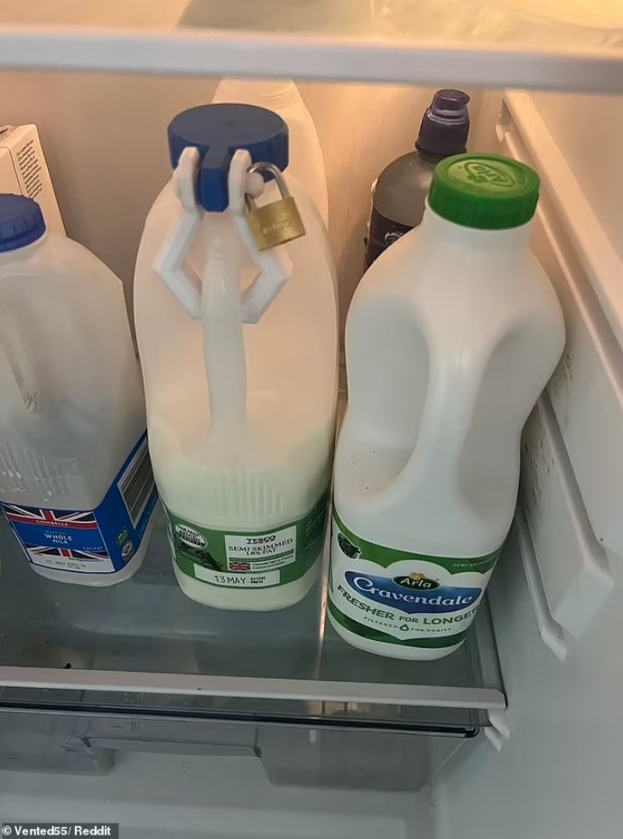 Man sparks furious online after PADLOCKING his milk in shared office fridge, smart, or petty? 1