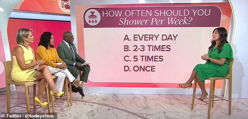 Why are people disgusted by 'dermatologists' advice on how often you should shower per week? 1