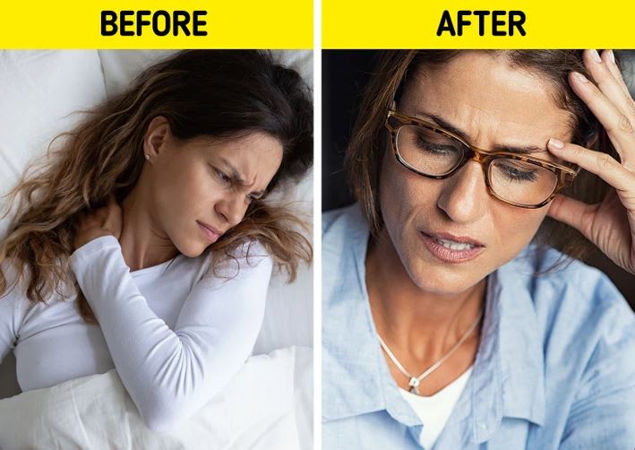 If you start sleeping without a pillow, what might happen to your body? 4