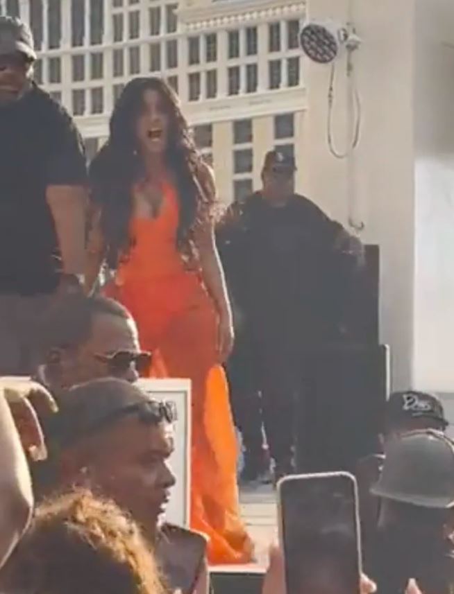 Rapper Cardi B tosses microphone at fans who threw a drink at her in Vegas 5