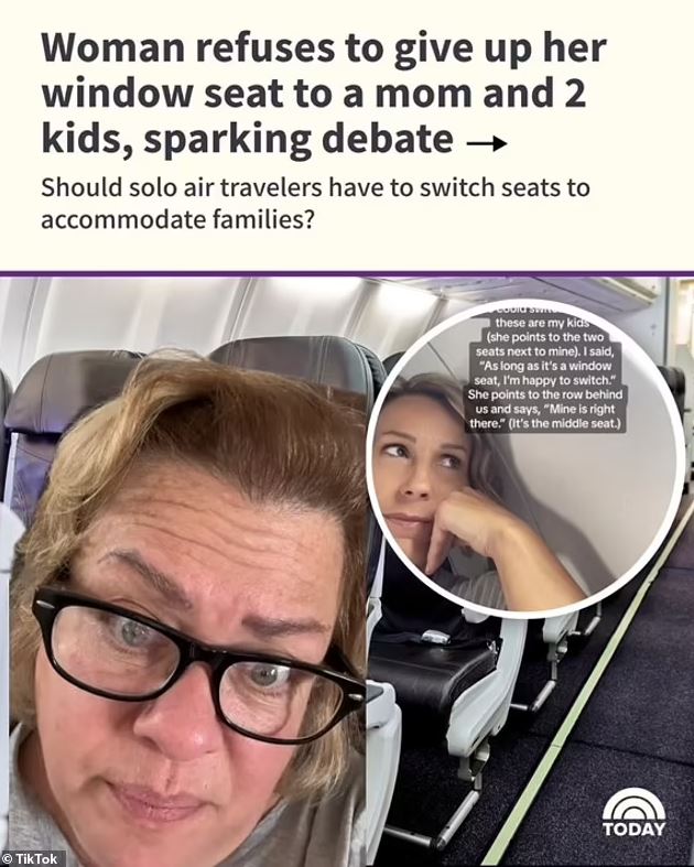Mum gets revenge on plane passenger who refused to swap seats so she could be with her two young kids 1