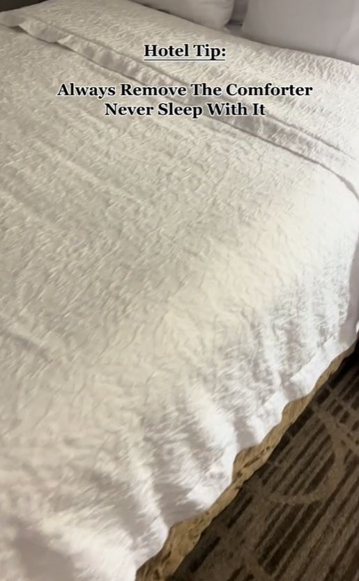 Here is the reason you should never use a hotel quilt 3