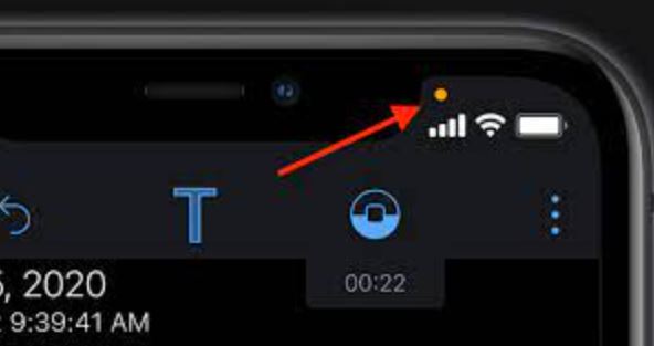 iPhone users explain the little orange dot at the top of your screen 1