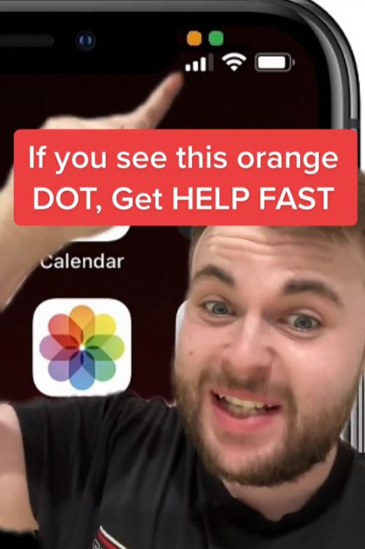 iPhone users explain the little orange dot at the top of your screen 2