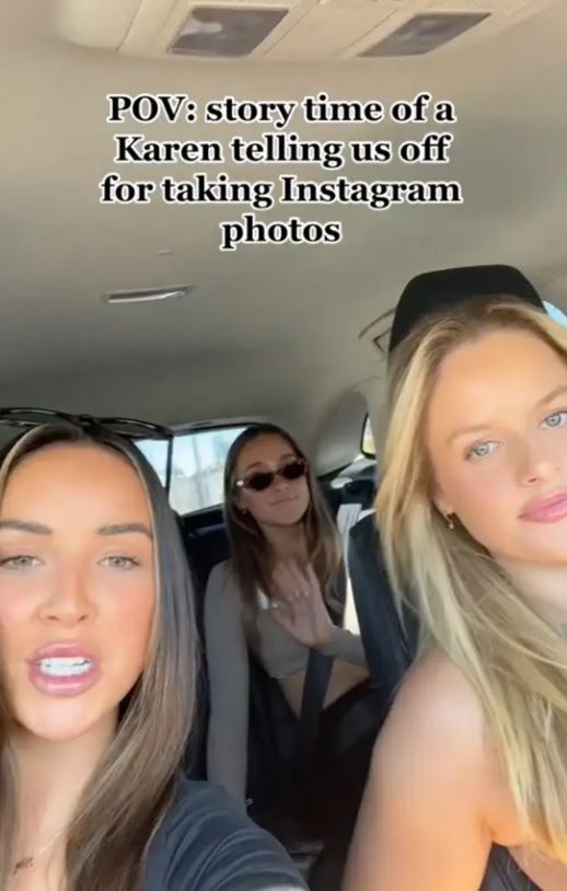 Woman shouts at influencers to 'get a real job' as they take selfies in front of her house 2
