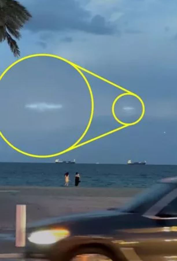 Holidaymaker was stunned after taking incredible footage of 'UFO soaring through a thunderstorm at 2,000mph' 1