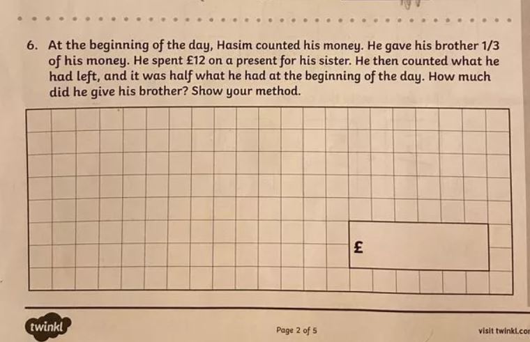 Parents left scratching by exam questions for a 10-year-old kid - do you know the answer? 1