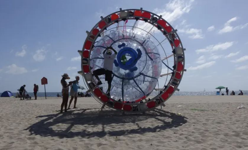 Man arrested by Coast Guard trying to cross Atlantic in a home-made giant hamster wheel 6