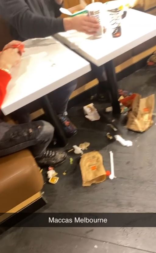 Diners are slammed for creating a massive mess at McDonald's 1