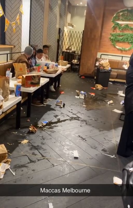 Diners are slammed for creating a massive mess at McDonald's 4