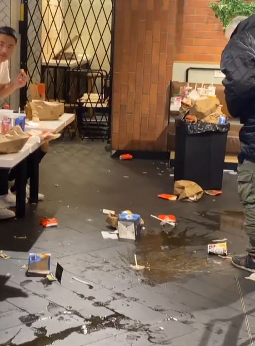 Diners are slammed for creating a massive mess at McDonald's 5