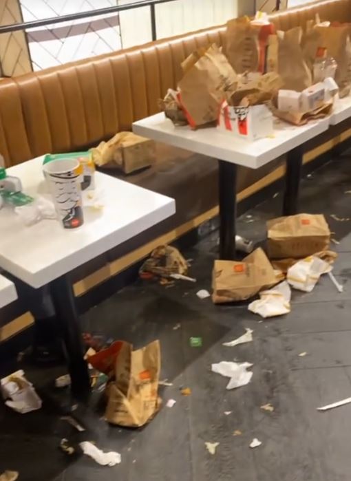 Diners are slammed for creating a massive mess at McDonald's 2