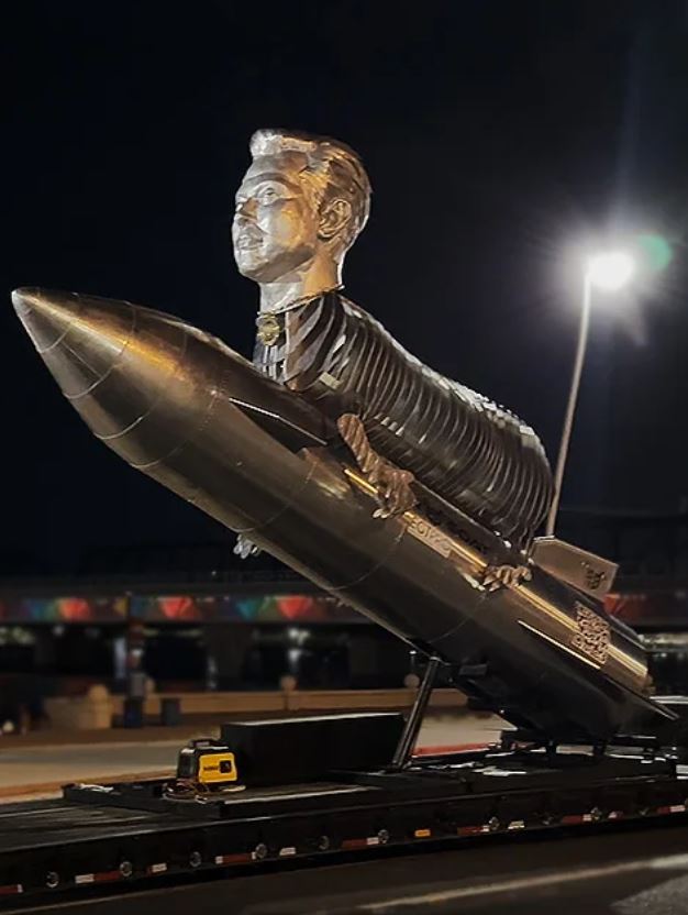 Elon Musk fans build $600,000, 30-foot-long monument, a GOAT tribute to their 'Hero' 6