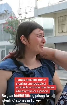 Tourist breaks down in tears after facing prison for ‘stealing’ stones in Turkey 2