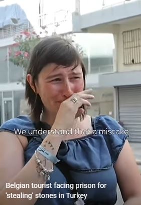 Tourist breaks down in tears after facing prison for ‘stealing’ stones in Turkey 4