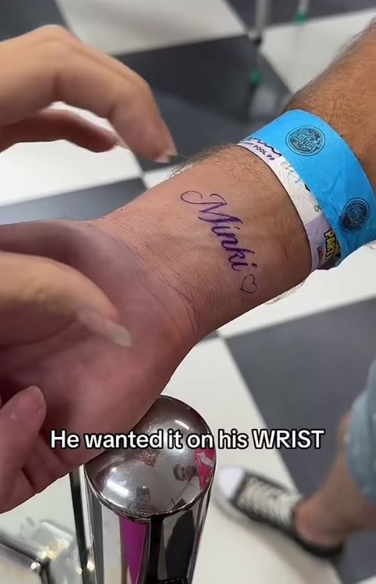 Man gets woman’s name tattooed on his wrist to exchange for lifetime subscription to her OnlyFans 3