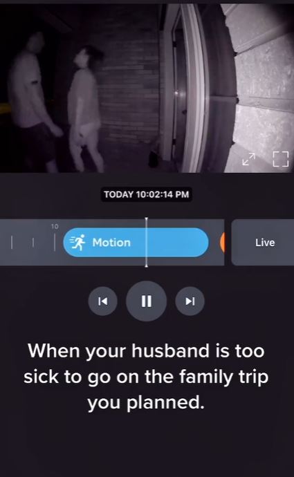 Woman catches her husband kissing his mistress thanks to the doorbell camera 3