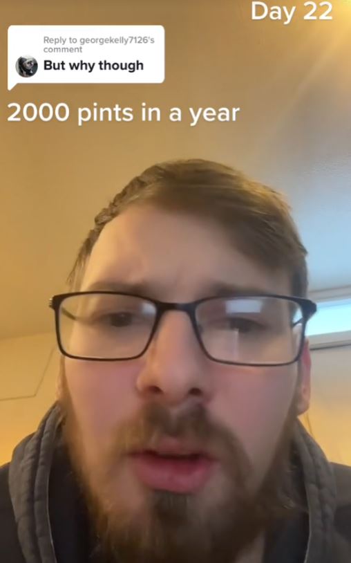 Man raises concern by drinking 2,000 pints in 200 days for a TikTok challenge 3