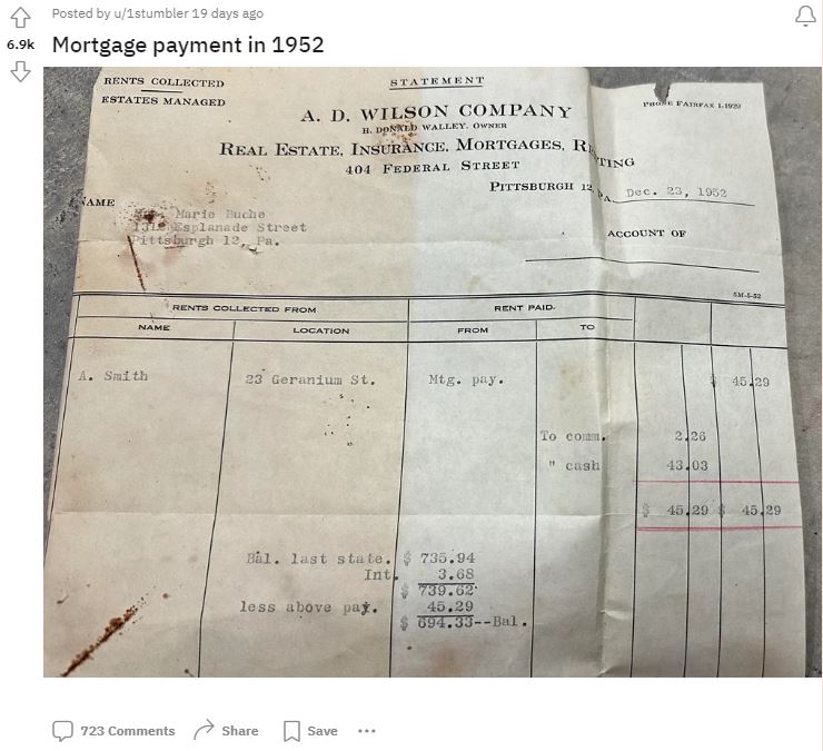 Mortgage payment from 1952 sparks debate as people could ‘actually afford to live' 2