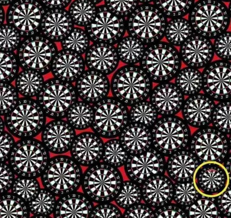 You have a 'genius' IQ if you can spot three red darts in 15 seconds 2