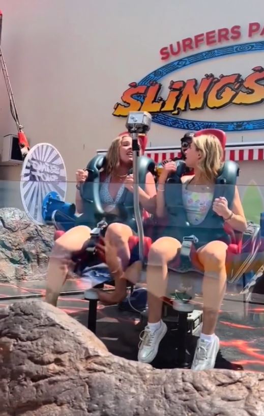Footage captures woman’s foot bent in half on a popular slingshot ride 3