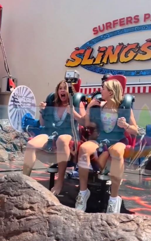 Footage captures woman’s foot bent in half on a popular slingshot ride 4