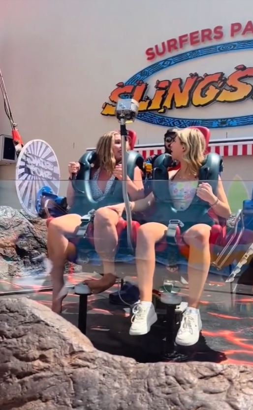 Footage captures woman’s foot bent in half on a popular slingshot ride 2