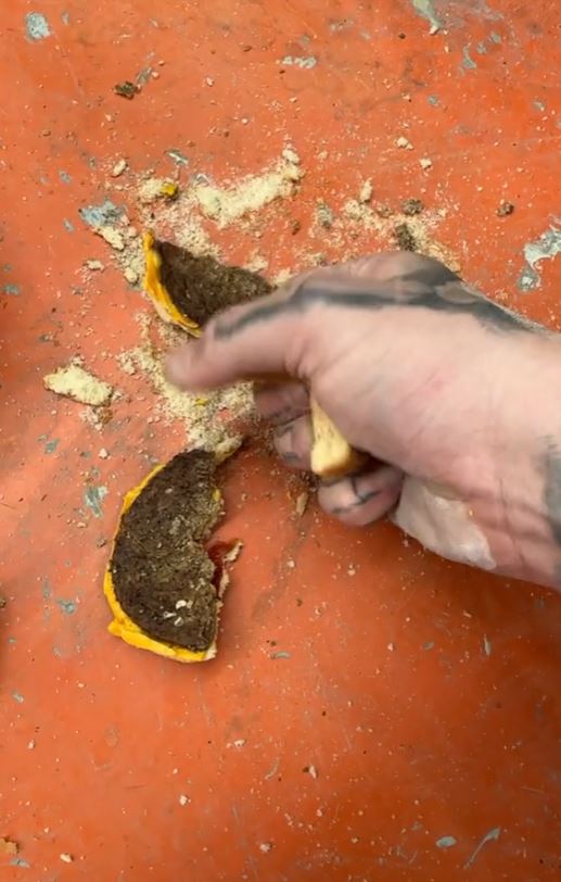 Man stunned after spotting a 'fossilised' McDonald's cheeseburger in the back of an old car for years 4