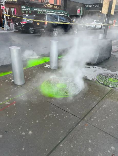 Footage reveals mysterious green sludge spotted bubbling up from underground in New York City 2