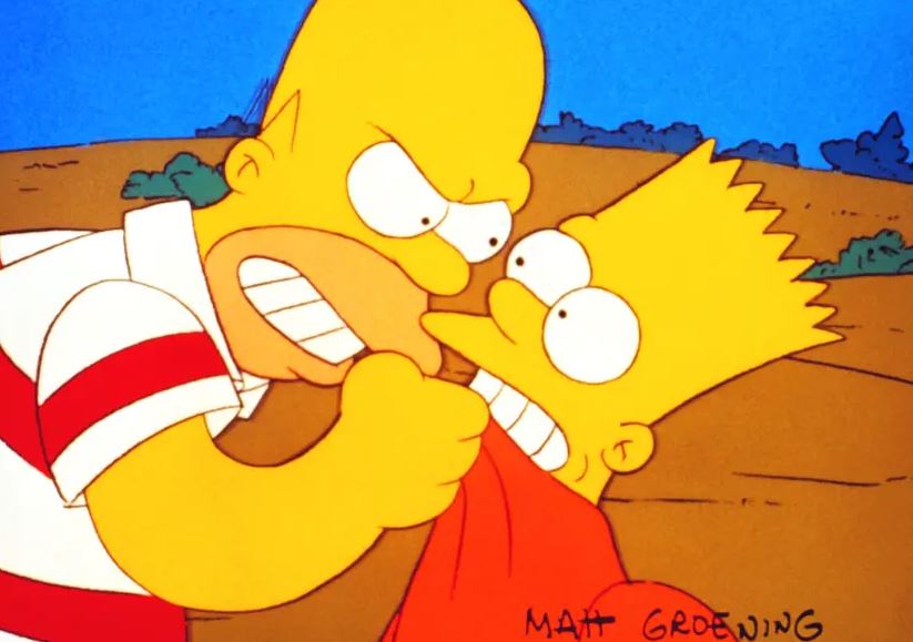 The Simpsons reveal why Homer pledges to stop strangling Bart - Fan's creation 1