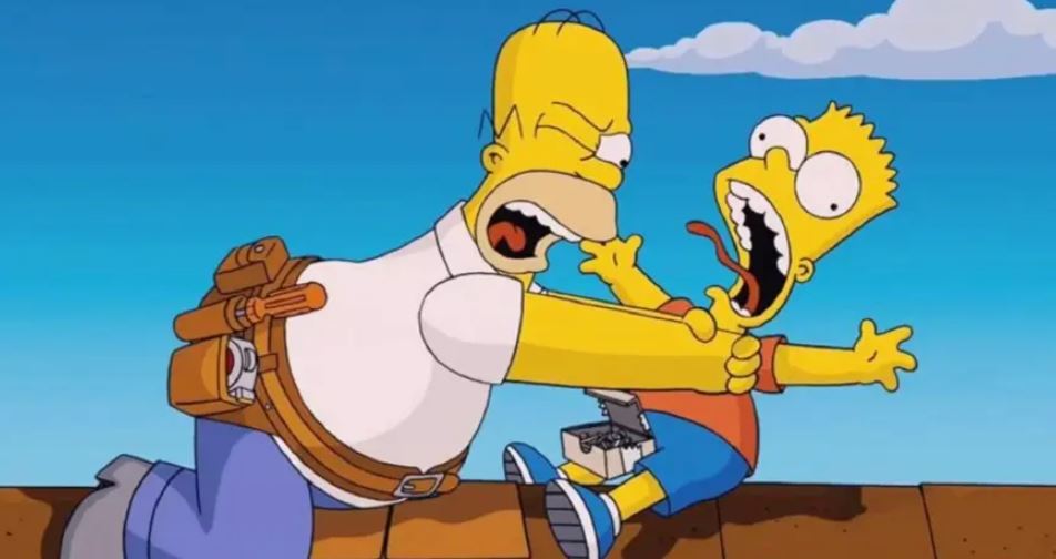 The Simpsons reveal why Homer pledges to stop strangling Bart - Fan's creation 2