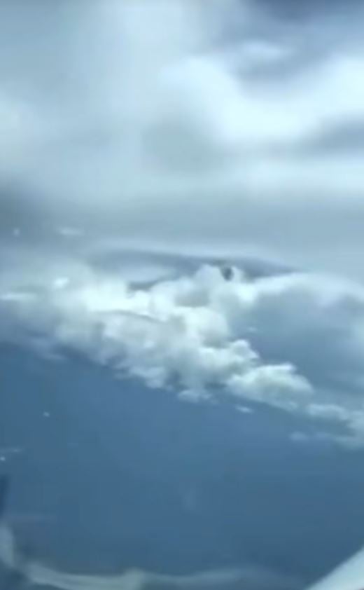 UFO footage: Fly saucer soaring ‘belly-out’ captured by pilot from the cockpit of the plane 2