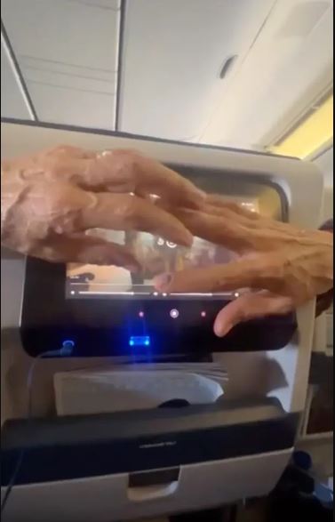 Rude passenger blocks someone else's TV screen during long-haul flight 1