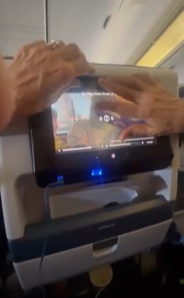 Rude passenger blocks someone else's TV screen during long-haul flight 3