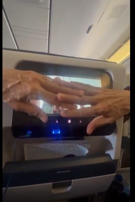 Rude passenger blocks someone else's TV screen during long-haul flight 2